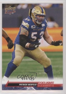 2023 Upper Deck CFL Exclusives 44/100 Patrick Neufeld #72 08ps