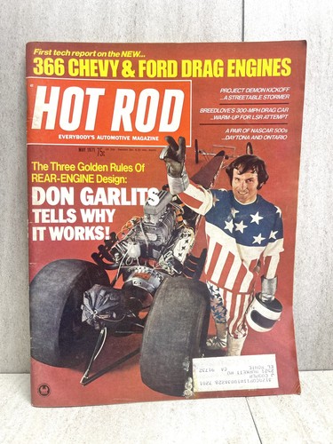 Hot Rod Magazine May 1971 Don Garlits Rear Engine Drag Racing Cover | eBay