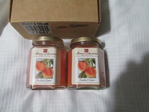 Set of 2 Home Interiors Jar Candle Peaches and Cream