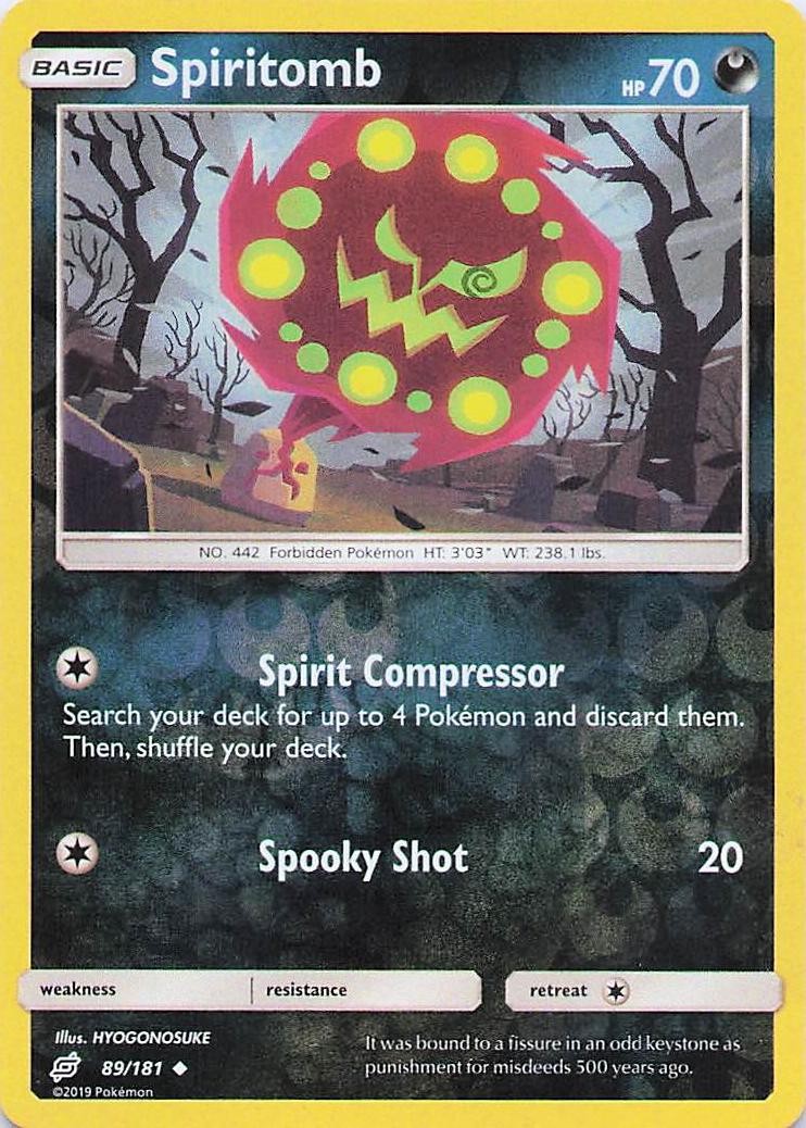 Spiritomb - Pokemon Reverse Holo Uncommon 2019 Team Up 89/181 NM
