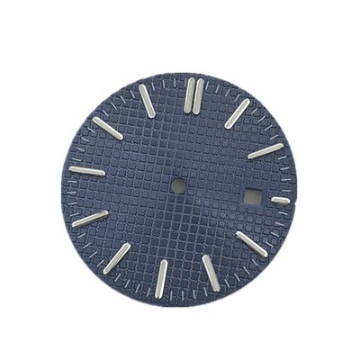 Blue Single Date Watch Movement Dial Face Replacement For DG2813