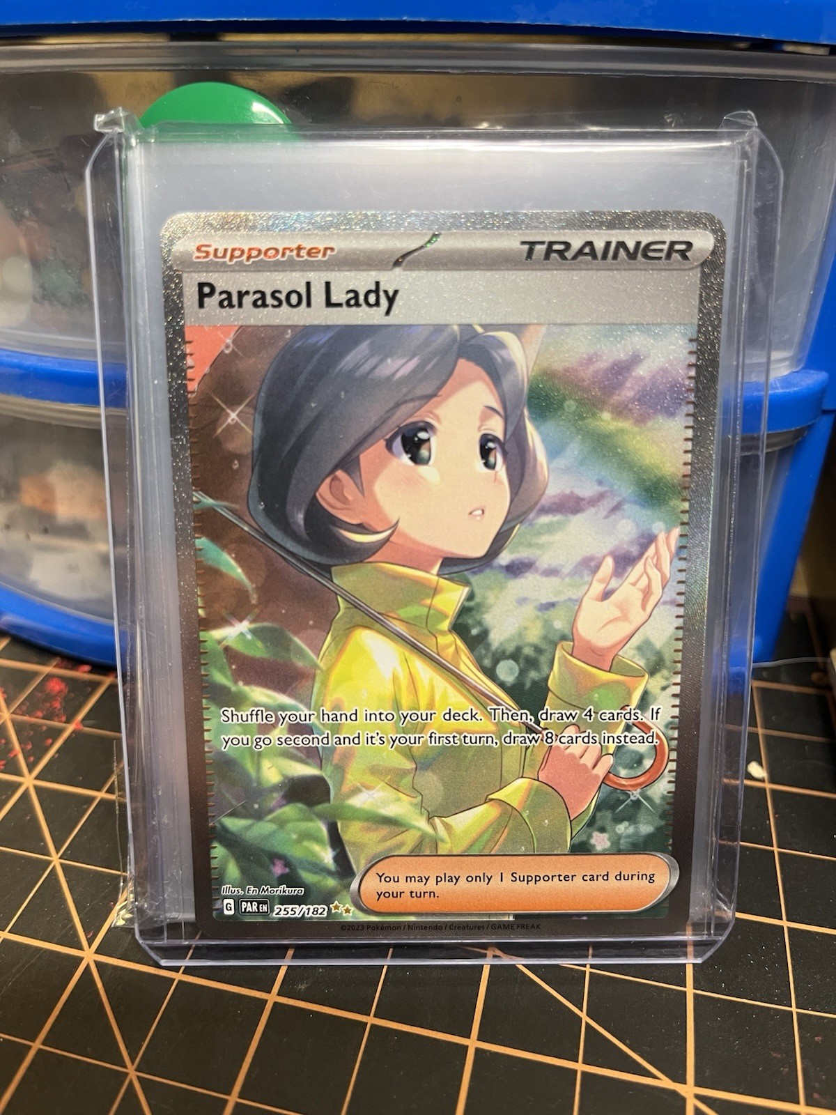 Pokemon Parasol Lady 255/182 SV04: Paradox Rift Holo Ultra Rare EN Full Art