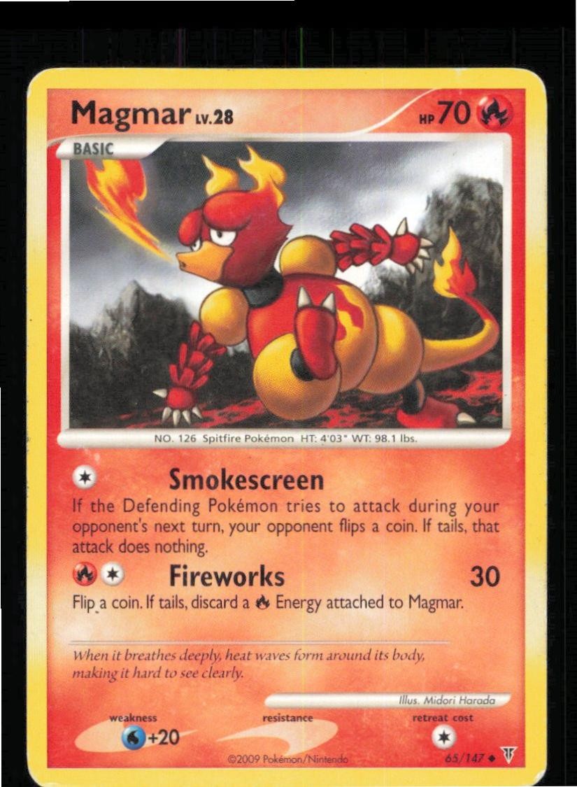 Magmar 65/147 Uncommon Supreme Victors Pokemon Heavily Played