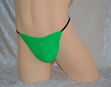 Männer String Tanga Häkeltanga *neon grün*