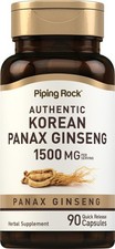 Piping Rock Korean Panax Ginseng Supplement  1500mg  90 Count Pack of 1 