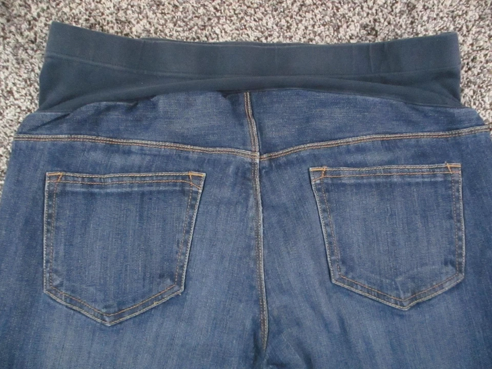 Jeans de maternidad Old Navy para mujer 6 azules panel completo cintura corte boot denim 32x31 Foto 2 de 4