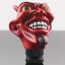 Truck Car Manual Gear Shift Knob Red Evil Devil Head Shifter Lever Resin Kit