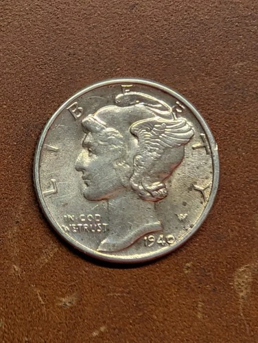 1940-P Mercury Dime 10 Cents AU/BU