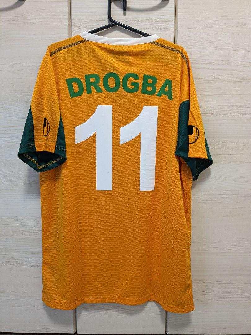 ２００４シーズン　コートジボワール代表　ドログバ　ユニフォーム Vintage Drogba Ivory Coast 2004 Size XL Uhlsport Soccer Jersey