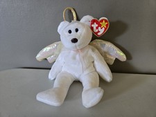 Ty Beanie Babies Halo Angel Bear 1998 White Wings Gold Halo
