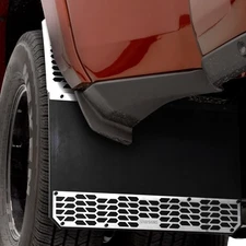 For Ram 3500 2019-2024 Putco 78045 Mud Skins Hex Shield Polished Mud Flaps