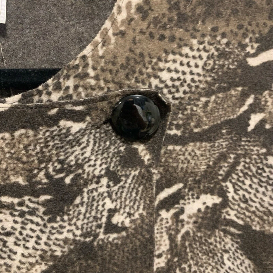 Poncho capa Jones New York para mujer mezcla de lana estampado animal talla única boho Foto 3 de 4