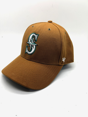 Seattle Mariners Hat Brown Snapback Carhartt '47 Brand Canvas MLB