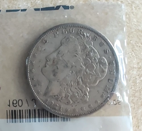 1921 S Morgan Silver Dollar VG-VF In APMEX Packaging Free Shipping