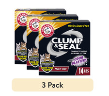 3 pack ARM HAMMER Clump Seal Multi-Cat Odor Clumping Cat Litter 14 lb