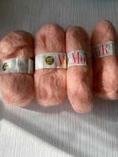 mohair wool yarn bundle Sirdar Peach colour 4x50g balls pale pink