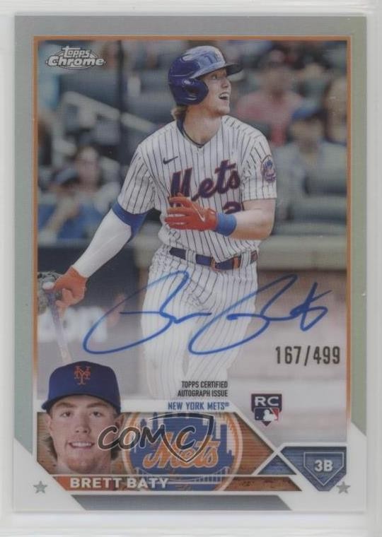 2023 Topps Chrome Rookie Auto Refractor 167/499 Brett Baty #RA-BBA Auto RC 1cc7