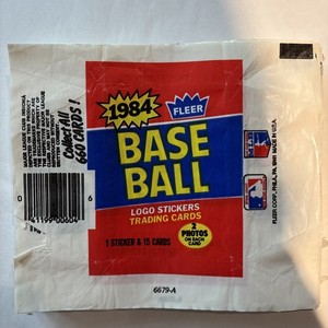 1984 Fleer Baseball Card Wax Pack Wrapper