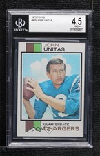 1973 Topps Johnny Unitas (Wearing a Baltimore Colts Uniform) BGS 4.5 HOF 3hd