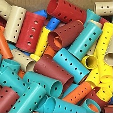 BIG 3-Pound Lot Magnetic Rollers Vintage Mix All Colors  Sizes  Bonus Tote Bag