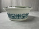 Pyrex Horizon VTG Blue 2 1/2 Qt Casserole With Lid 475 B -475C