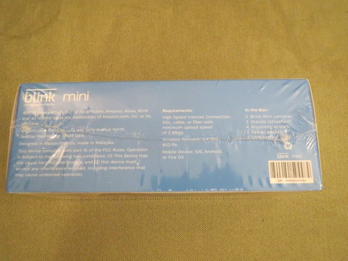 Blink Mini Indoor Plug-In HD Smart Security Camera 2 Pack B07X27VK3D, NEW SEALED - Picture 7 of 8