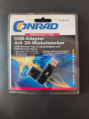Conrad USB Adapter 3D Winkelstecker, neu OVP