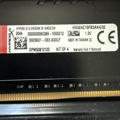 Kingston HyperX FURY RGB 32GB (4x8GB) DDR4 2400MHz RAM Desktop Memory Kit CL16