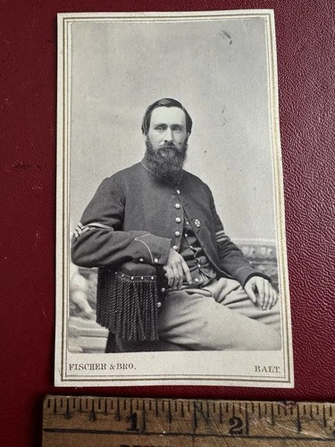 Antique Cdv Photo Civil War Era Tax Stamp Baltimore Maryland Maryland