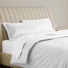 Carressa Linen Oversized King Duvet Cover - 100 Egyptian Cotton Luxury 800