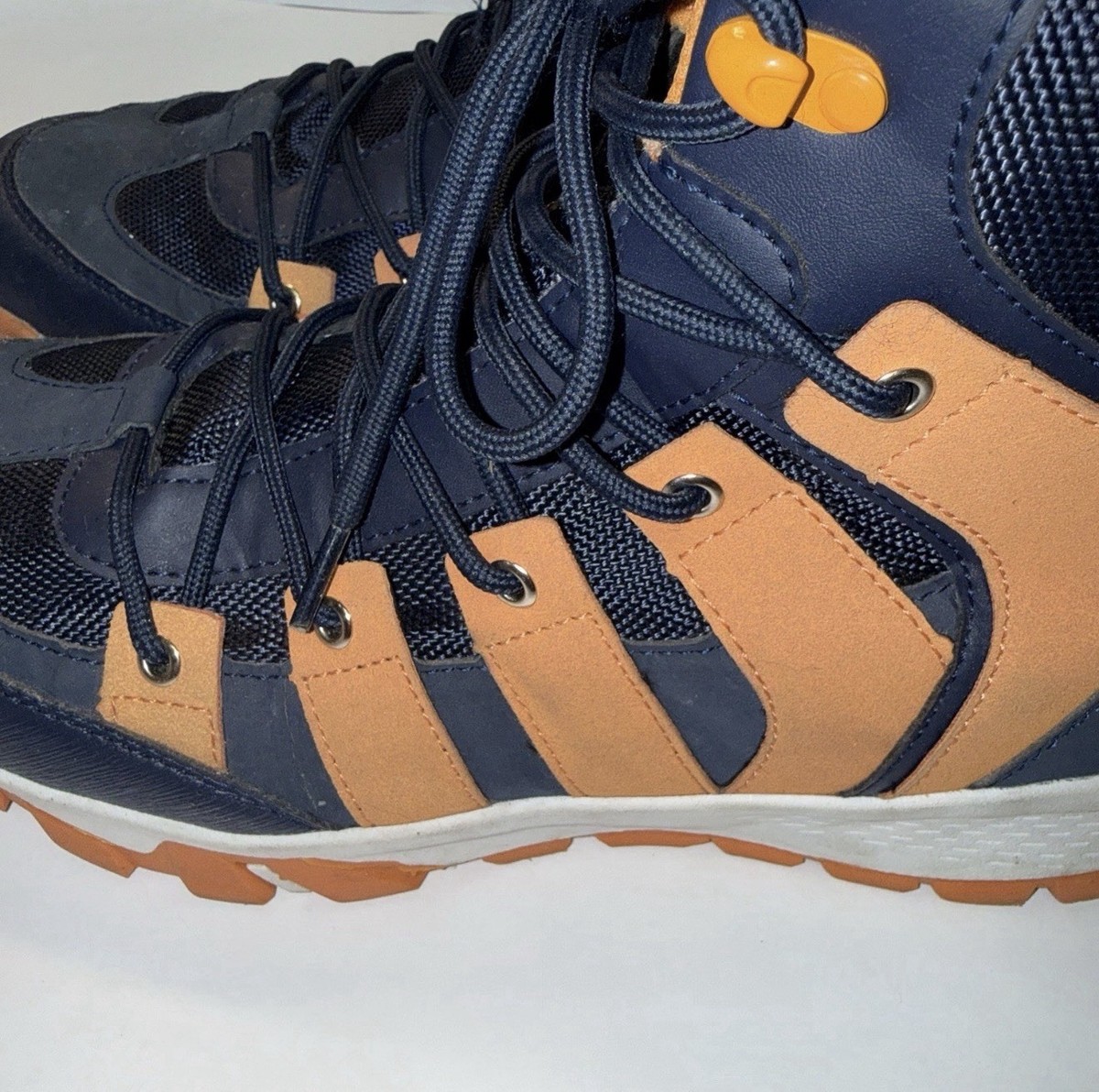 Men\'s Ecko UNLTD Woven Hiking Boot Orange/Navy Blue Size 11 ecko boots products for sale | eBay main image 3