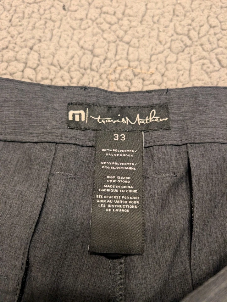 Calça de golfe Travis Mathew masculina 33 cinza mistura poli-elastano 12125 - Imagem 3 de 4