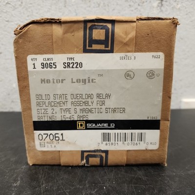 Square D 9065 SR220 Motor Logic SS Overload Relay 15-45A Replacement Size 2 Type