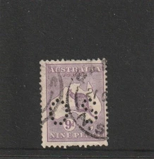 1929-30: 9d. Kangaroo Stamp Small Multiple Watermark Fine Used Condition