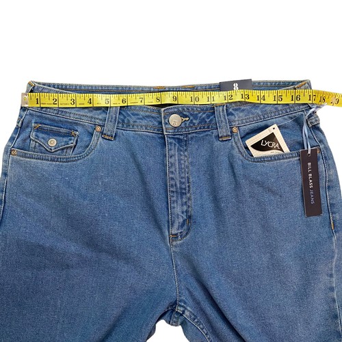 New Vtg 90s Bill Blass Womens Blue Denim Mom Shorts High Waist Lycra Size 12 - Picture 6 of 8