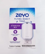 Zevo Flying Insect Fly Trap Starter Kit (1 Device + Refill) Plug In Device