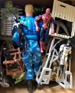 Box of Mostly Random Toys, Action Figures (Batman,Spiderman, Hulk, Venom) Cars