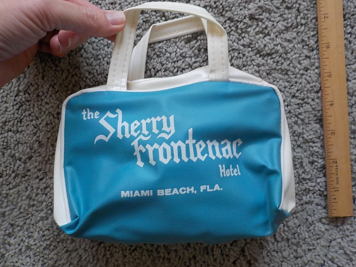 Hotel Miami Beach Florida Tolin Nylon Tote Bag Vintage Travel Souvenir