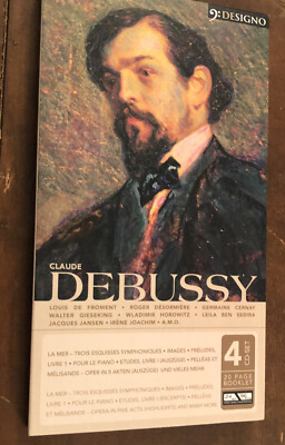 HARD TO FIND Designo Claude Debussy 1862-1918- EUC 4 CD SET with 20 Pg. Book