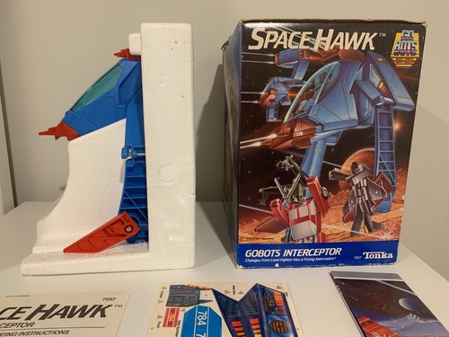 1986 GoBots Interceptor Space Hawk With Catalog Unused Stickers MIB Transformers - Picture 3 of 21
