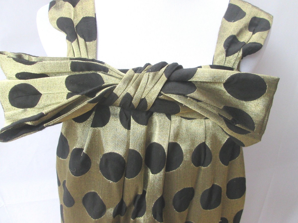 french connection black and gold dress French Connection Black Dress with Gold &