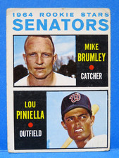 1964 TOPPS ROOKIE Card #167,  LOU PINIELLA & Mike Brumley,  Washington Senators
