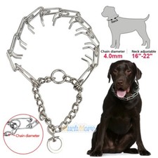 Dog Training Choke Chain Collar Adjustable Metal Steel Prong Pinch 4.0m 16"-22"