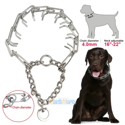Dog Training Choke Chain Collar Adjustable Metal Steel Prong Pinch  16