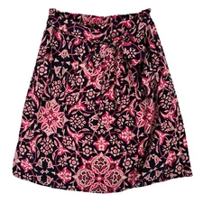 NWT Francesca’s Floral Skirt Size S High Rise Pink Blue Belted Anthropologie