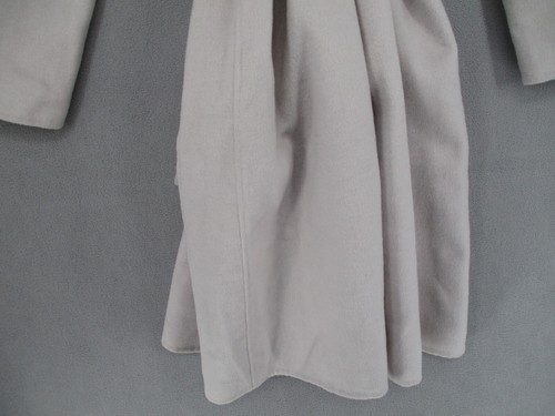 Witchery Coat Womens 8 Beige Wool Blend Belted Tie Hand Stitched Pockets Cream - Picture 12 of 17