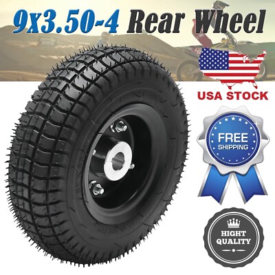 9x3.50-4 9'' Rear Wheel Tire Rim For Electric Scooter Trolley Lawn Mower Mini ATV