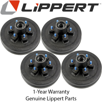 Lippert 10'' Brake Drum Hub (4 Pack) 6 x 5.5'' 4,400 lb Axle - Fits Dexter & AL KO