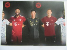 Lewandowski karta z autografem Bayern koszulka zagraniczna z choupo + gwóźdź 2 AK 2021-22
