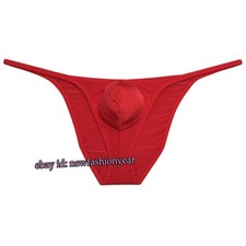 Calzoncillos de bikini de seda helada para hombre ropa interior fruncido completo brasileño hipster bolsa tangas
